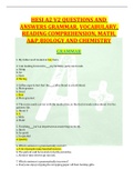 HESI A2 V2 QUESTIONS AND ANSWERS GRAMMAR, VOCABULARY, READING COMPREHENSION, MATH, A&P, BIOLOGY AND CHEMISTRY  GRAMMAR  1.	My father and I looked at her/hers.  2.	I am looking forward to	my birthday party next week. a.	Going b.	Go c.	Have d. Having  3.	Co