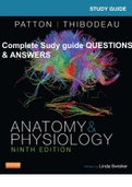 Study Guide for Anatomy & Physiology 9th edition by Linda Swisher complete 