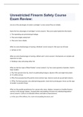 Unrestricted Firearm Safety Course Exam Review: 2023 with 100% correct answers