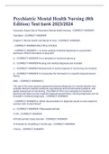 Test Bank : Psychiatric mental health Nursing Exam 1(verified) When providing respectful, appropriate nursing care, how should the nurse identify the  patient and his or her observable characteristics? a. The manic patient in room 234 b. The patient in ro