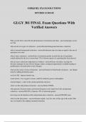 GLGY 301 FINAL Exam Questions With Verified Answers