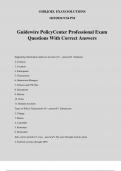 Guidewire PolicyCenter Professional Exam Questions With Correct Answers