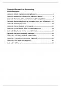 Samenvatting Empirical Research in Accounting