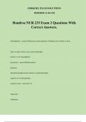 Hondros NUR 233 Exam 2 Questions With Correct Answers.