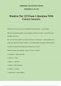 Hondros Nur 233 Exam 1 Questions With Correct Answers