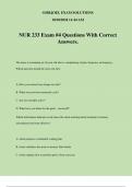 NUR 233 Exam #4 Questions With Correct Answers.