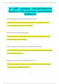 14 - AMT - Airframe - Aircraft Electrical Systems (132) Questions and Answers  Graded A+