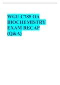 WGU C785 OA PRE ASSESSMENT BIOCHEMISTRY EXAM RECAP 