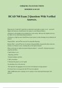 HCAD 760 Exam 2 Questions With Verified Answers.