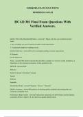 HCAD 301 Final Exam Questions With Verified Answers.