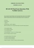 HCAD 325 Final Exam Questions With Verified Answers.