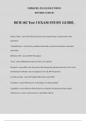 HCB 102 Test 3 EXAM STUDY GUIDE.