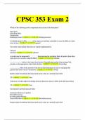 CPSC 353 Exam 2