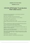 LSUS HCAD750 Module 7 Exam Questions With Verified Answers.