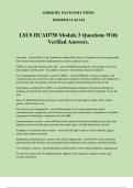 LSUS HCAD750 Module 3 Questions With Verified Answers.