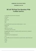 HCAD 750 Final Test Questions With Verified Answers.