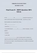 Final Exam #1 – HDFN Questions 100% Solved.