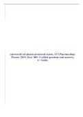 (answered) ati pharm proctored exams, ATI Pharmacology Proctor 2019: Over 300+ Verified questions and answers, A+ Guide.