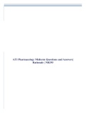 ATI Pharmacology Midterm Questions and Answers|Rationale | NR293