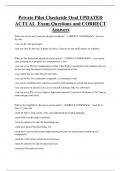 Private Pilot Checkride Oral UPDATED ACTUAL Exam Questions and CORRECT  Answers