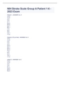 NIH Stroke Scale Group A Patient 1-6 -2023 Exam 