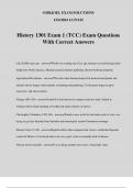 History 1301 Exam 1 (TCC) Exam Questions With Correct Answers