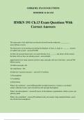 HMKN 191 Ch.13 Exam Questions With Correct Answers