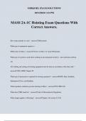 MASS 2A-1C Hoisting Exam Questions With Correct Answers.