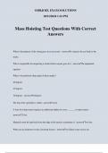 Mass Hoisting Test Questions With Correct Answers