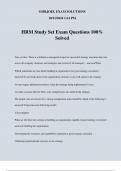 HRM Study Set Exam Questions 100% Solved