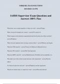 IAHSS Supervisor Exam Questions and Answers 100% Pass