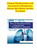 Clinical Manifestations and Assessment of Respiratory Disease 8th Edition Jardins Test Bank 