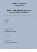 IBCLC EXAM Questions And Correct Answers: Maternal Pathology.