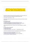 ABO Practice Exams Questions And Answers 100% Guaranteed Success.