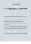 IL238 School Social Work Exam Questions With Correct Answers