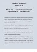 Illinois PEL - Social Work Content Exam Questions With Correct Answers