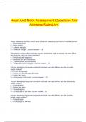 Head And Neck Assessment Questions And Answers Rated A+.