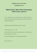 ISDS EXAM 1 PRACTICE #2 Questions With Correct Answers