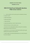 ISDS 351 Final Exam Studyguide Questions With Correct Answers