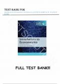 Test Bank - for Introduction to Econometrics 3rd Edition by H STOCK JAMES & W. WATSON MARK, All Chapters |Complete Guide A+