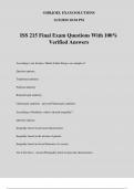 ISS 215 Final Exam Questions With 100% Verified Answers