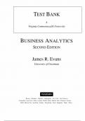 Test Bank for Business Analytics 2nd edition by James R. Evans 