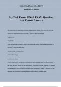 Ivy Tech Pharm FINAL EXAM Questions And Correct Answers