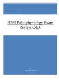 HESI Pathophysiology Exam Review Q&A