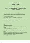 LLCU 213: Final Exam Questions With Correct Answers