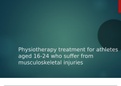 Physiotherapy treatment for athletes aged 16-24