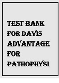 TEST BANK FOR DAVIS ADVANTAGE FOR PATHOPHYSIOLOGY 2ND EDITION BY CAPRIOTTI