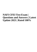 NAFI CFEI Test Exam | Questions and Answers | Latest Update 2023 