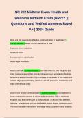 NR 222 Midterm Exam Health and Wellness Midterm Exam (NR222 )| Questions and Verified Answers Rated A+ | 2024 Guide