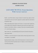 LSUS ISDS 705 FINAL Exam Questions With Correct Answers